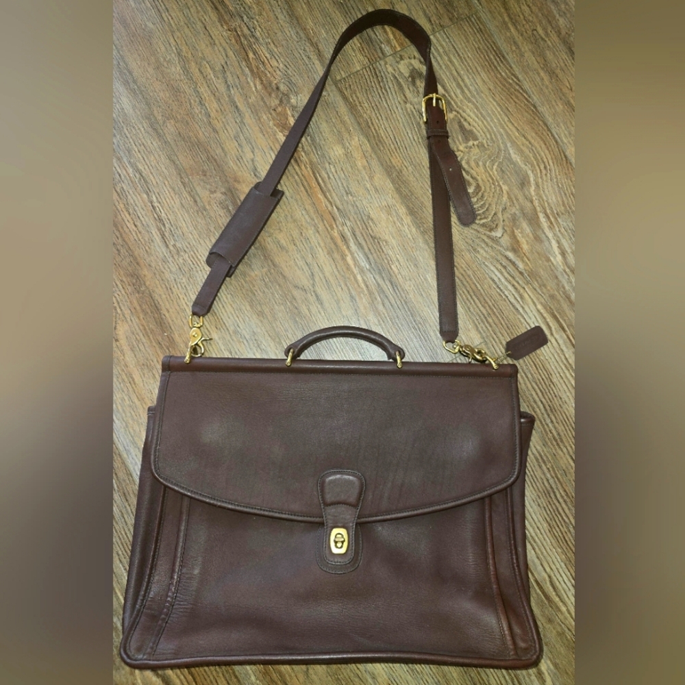 Vintage Coach Leather Beekman Satchel Briefcase Messenger Bag